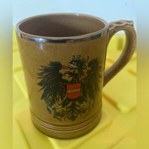 Vintage Austria mug - ceramic w/ gold trim - Austrian Coat of Arms